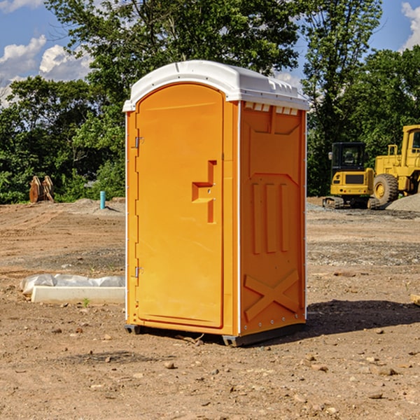 how often are the porta potties cleaned and serviced during a rental period in Cornell